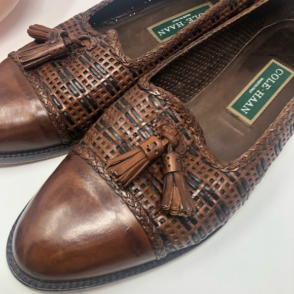 COLE HAAN Leather Woven Loafer Size 8 - Picture 9 of 11